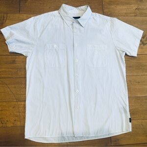 Brixton White and Blue Casual Button Down Shirt